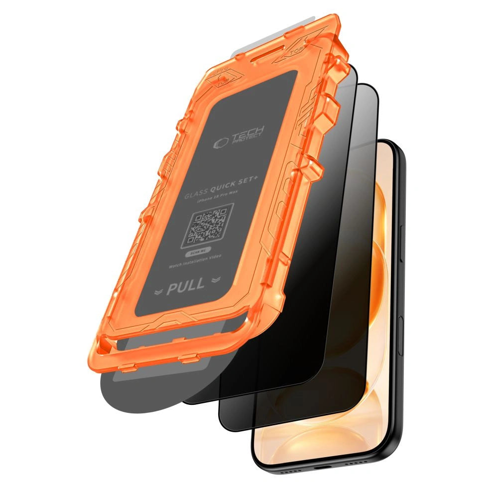 Szkło prywatyzujące Tech-Protect Quick Set Spy+ 2-Pack na iPhone 18 Pro – zdjęcie 2