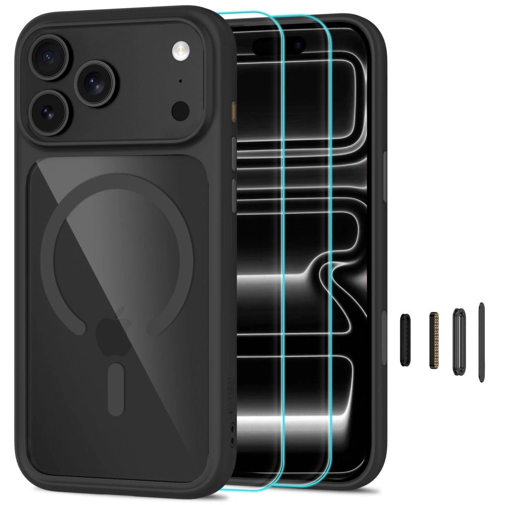 Etui Tech-Protect na iPhone 18 Pro Max / 17 Pro Max - przezroczysto-czarne