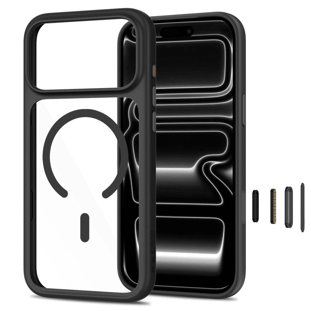 Etui Tech-Protect na iPhone 18 Pro Max / 17 Pro Max - przezroczysto-czarne – zdjęcie 2