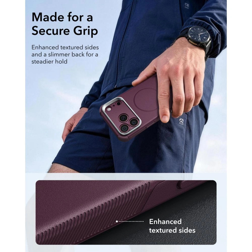 Etui ESR Cyber Tough Kickstand na iPhone 18 Pro / 17 Pro - burgundowy – zdjęcie 6