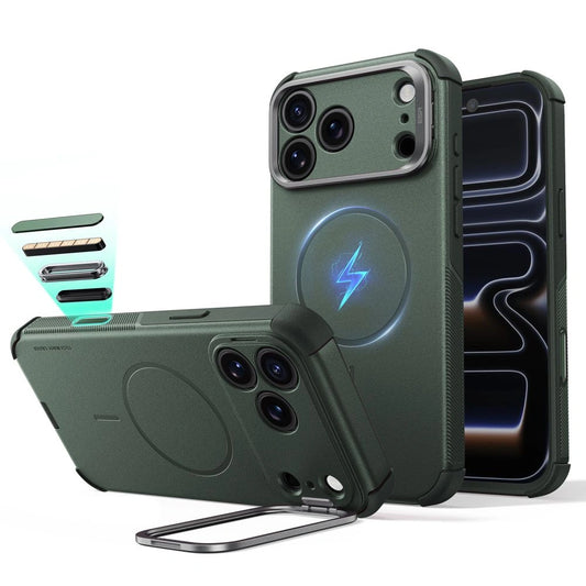 Etui ESR Cyber Tough Kickstand na iPhone 18 Pro Max / 17 Pro Max - zielone