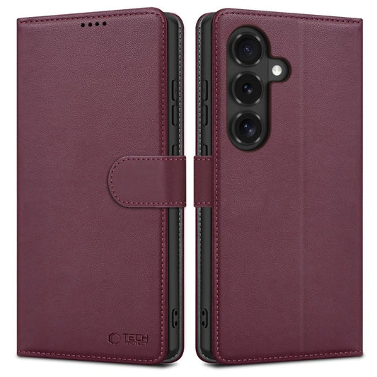 Etui Tech-Protect Wallet na Samsung Galaxy S26 FE - bordowe