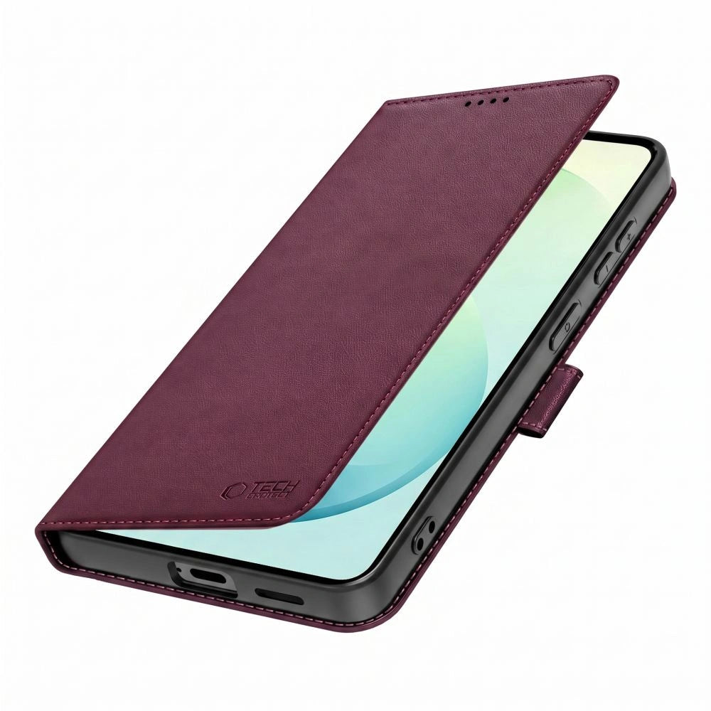 Etui Tech-Protect Wallet na Samsung Galaxy S26 FE - bordowe – zdjęcie 3