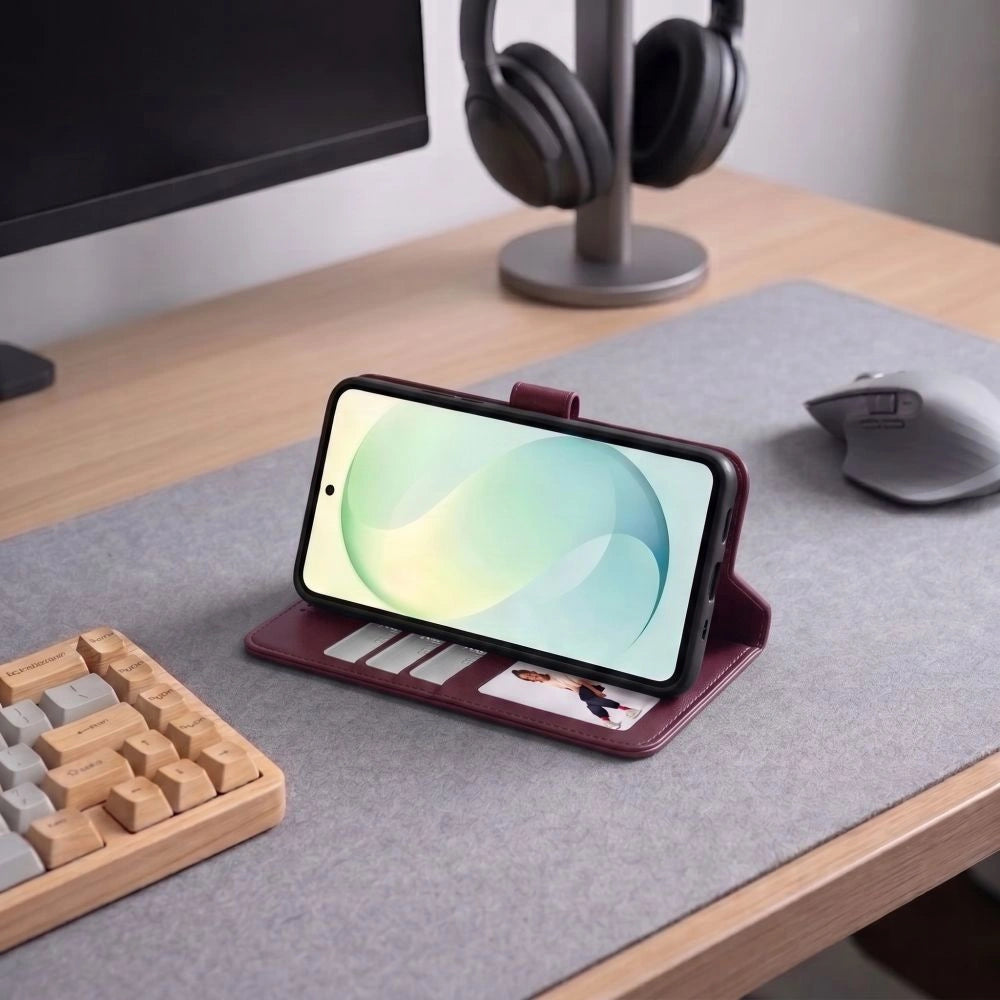 Etui Tech-Protect Wallet na Samsung Galaxy S26 FE - bordowe – zdjęcie 5