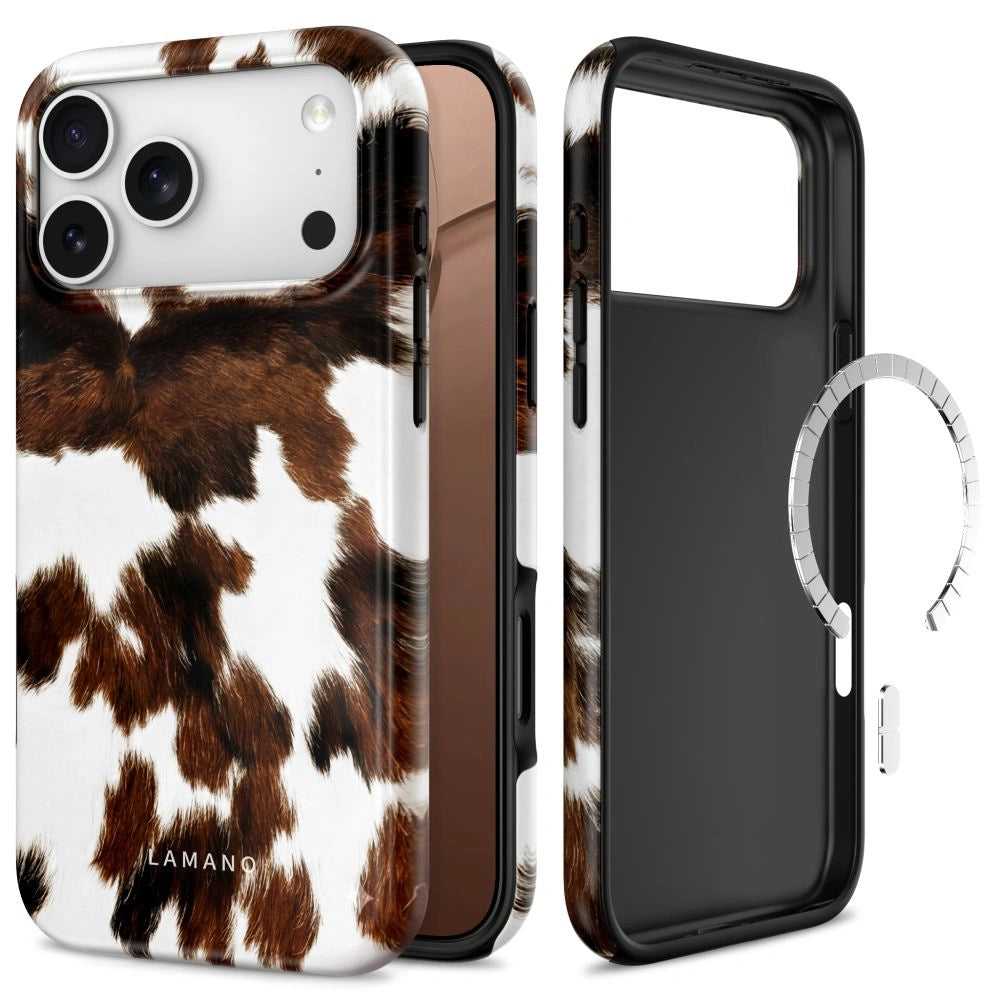 Etui Tech-Protect Lamano na iPhone 18 Pro Max / 17 Pro - brązowo-białe