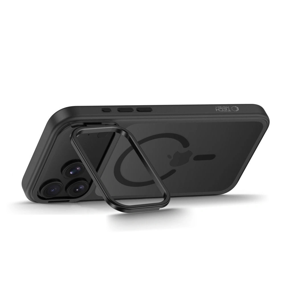 Etui Tech-Protect MagStand na iPhone 18 Pro / 17 Pro - czarne matowe – zdjęcie 5