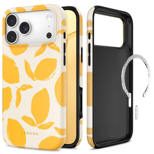 Etui Tech-Protect Lamano na iPhone 18 Pro Max / 17 Pro Max - żółto-białe
