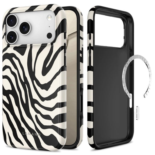 Etui Tech-Protect Lamano na iPhone 18 Pro Max / 17 Pro Max - biało-czarne