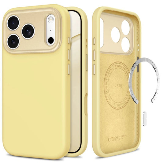 Etui Tech-Protect Uniq MagSafe CC na iPhone 18 Pro / 17 Pro - żółte