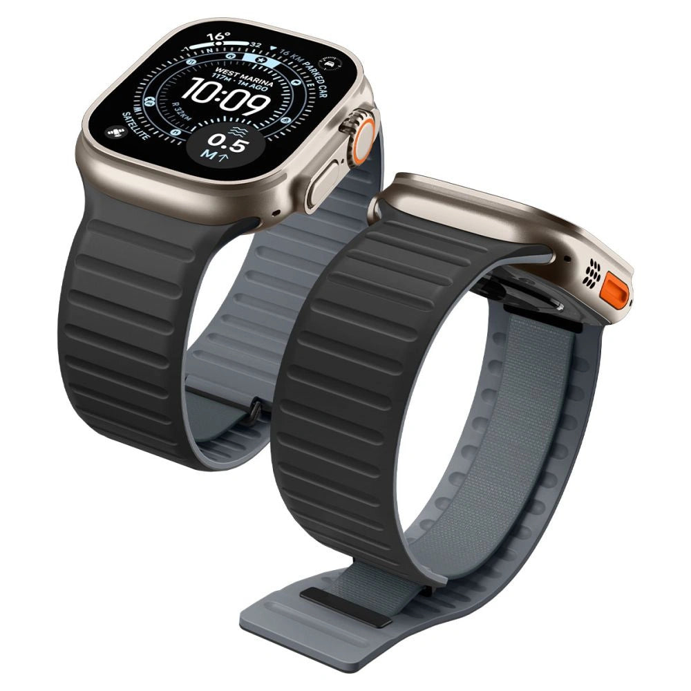Pasek Spigen Athlex Air na Apple Watch 44 / 45 / 46 / 49 mm - czarno-szary