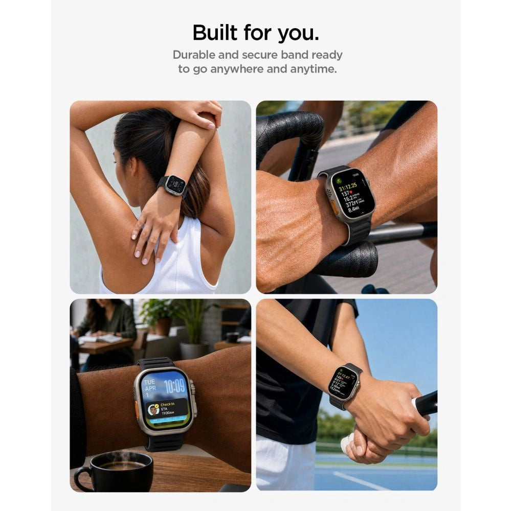 Pasek Spigen Athlex Air na Apple Watch 44 / 45 / 46 / 49 mm - czarno-szary – zdjęcie 7
