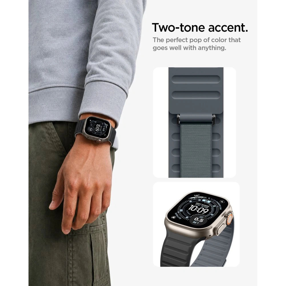 Pasek Spigen Athlex Air na Apple Watch 44 / 45 / 46 / 49 mm - czarno-szary – zdjęcie 8