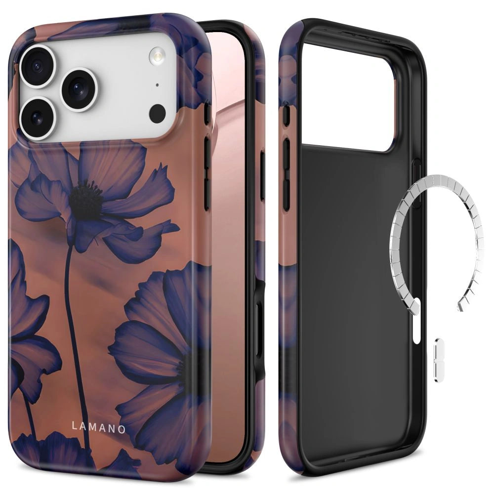 Etui Tech-Protect Lamano na iPhone 18 Pro / 17 Pro - granatowo-brązowe