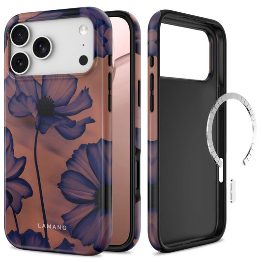 Etui Tech-Protect Lamano na iPhone 18 Pro / 17 Pro - granatowo-brązowe