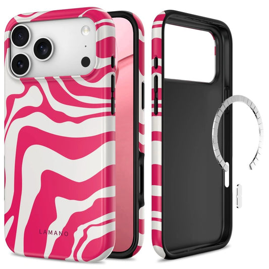 Etui Tech-Protect Lamano na iPhone 18 Pro Max / 17 Pro Max - biało-różowe