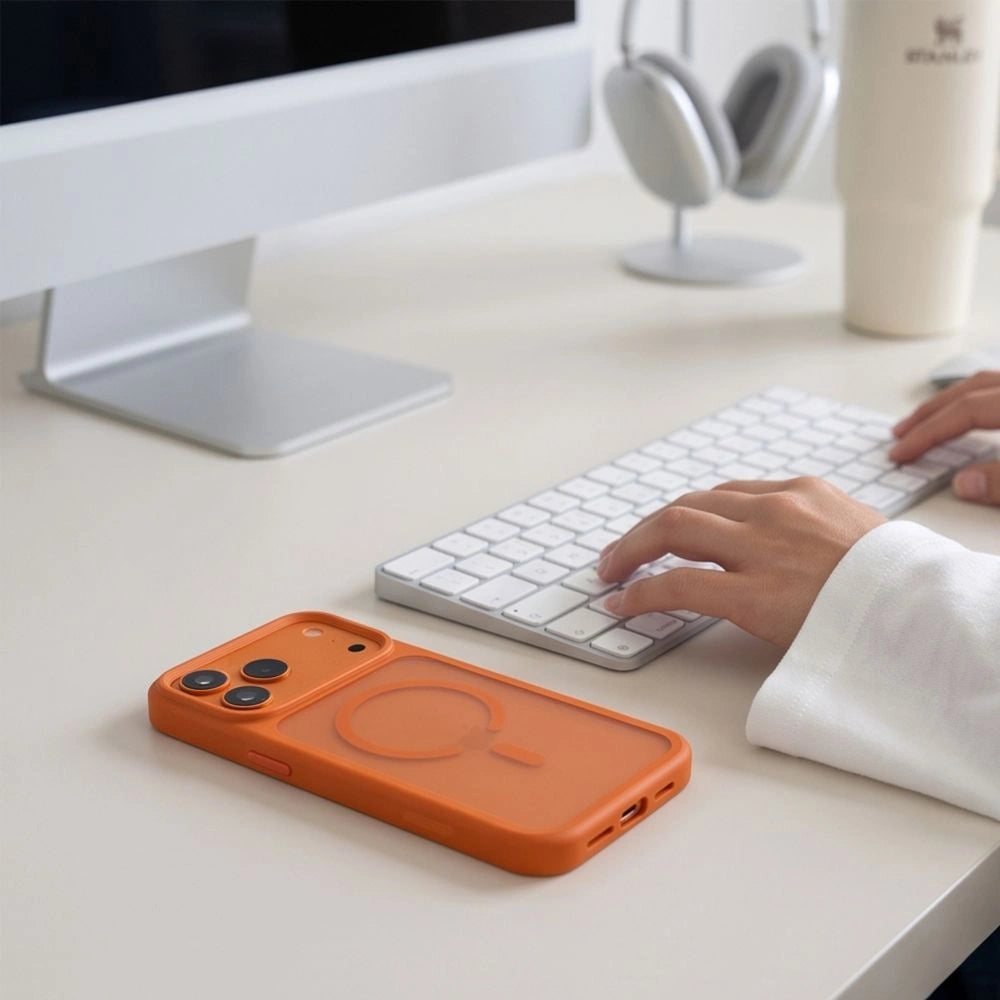 Etui Tech-Protect na iPhone 18 Pro Max / 17 Pro Max - pomarańczowe matowe – zdjęcie 6