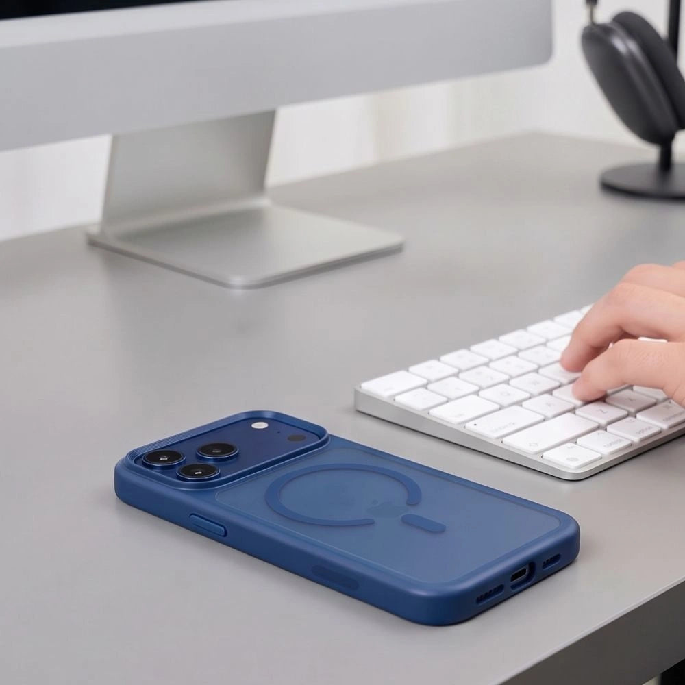 Etui Tech-Protect na iPhone 18 Pro Max / 17 Pro Max - granatowe matowe – zdjęcie 7