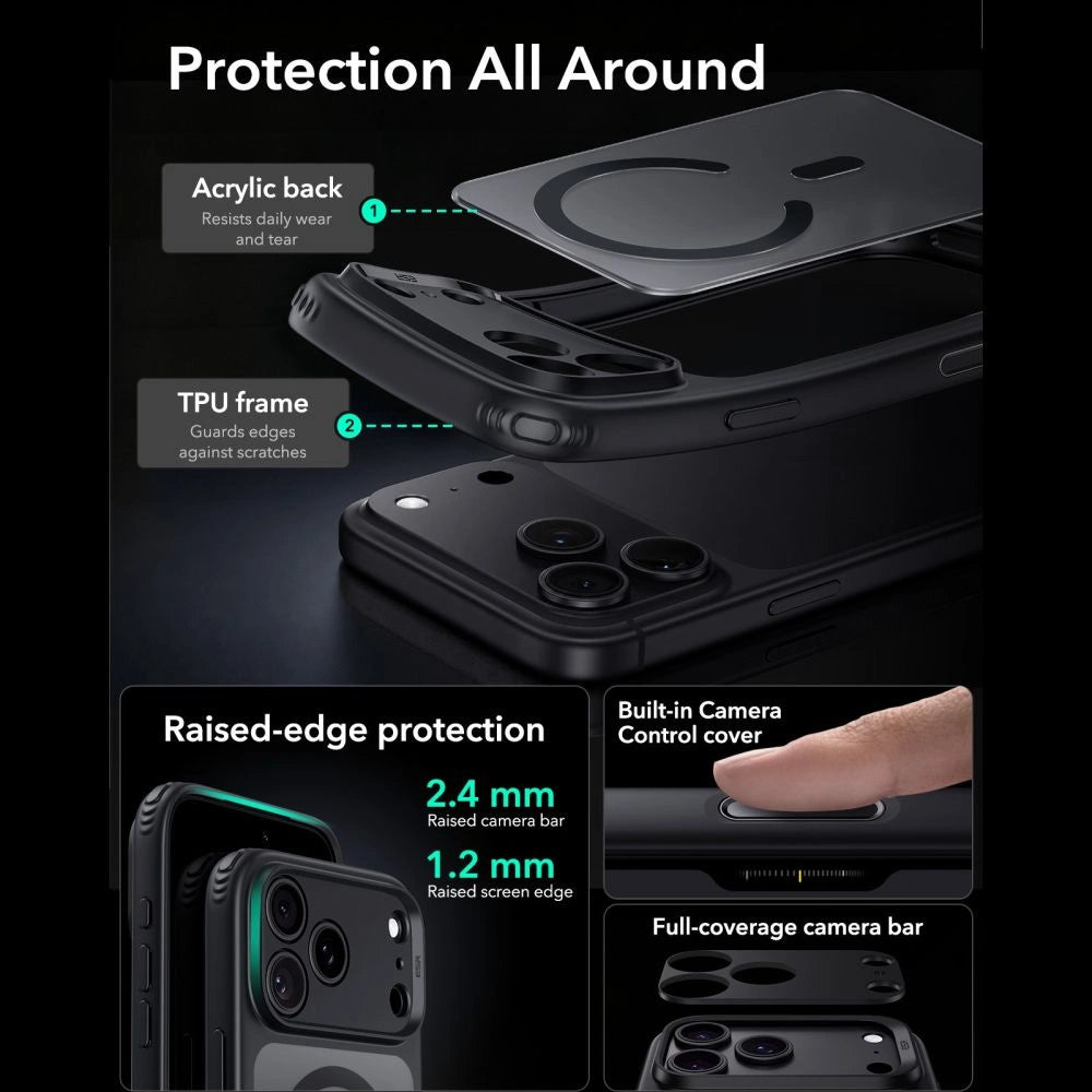 Etui ESR Classic Hybrid MagSafe na iPhone 18 Pro / 17 Pro - czarne – zdjęcie 4