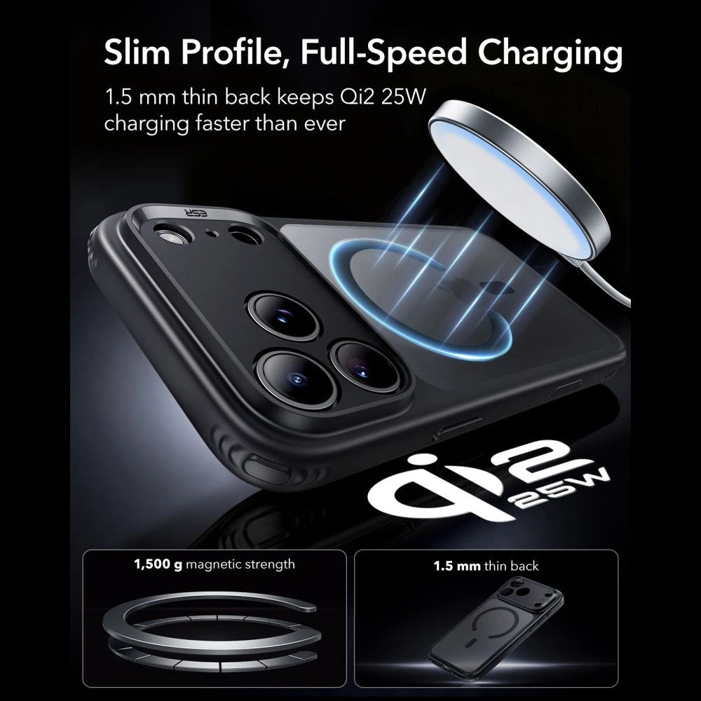 Etui ESR Classic Hybrid MagSafe na iPhone 18 Pro / 17 Pro - czarne – zdjęcie 5
