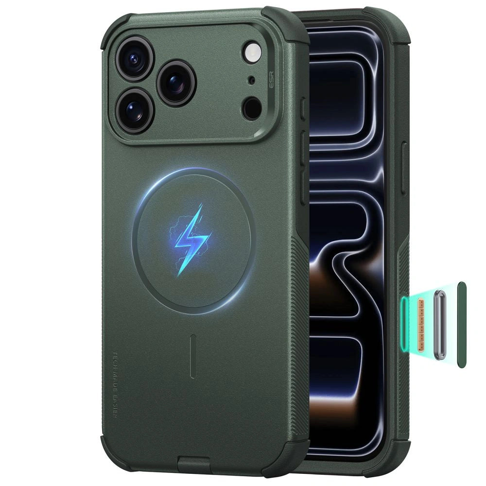 Etui ESR Cyber Tough MagSafe na iPhone 18 Pro Max / 17 Pro Max - zielone