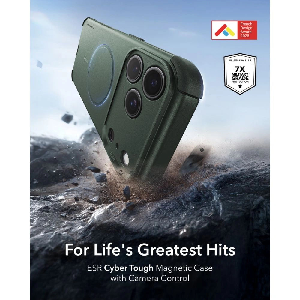 Etui ESR Cyber Tough MagSafe na iPhone 18 Pro Max / 17 Pro Max - zielone – zdjęcie 2