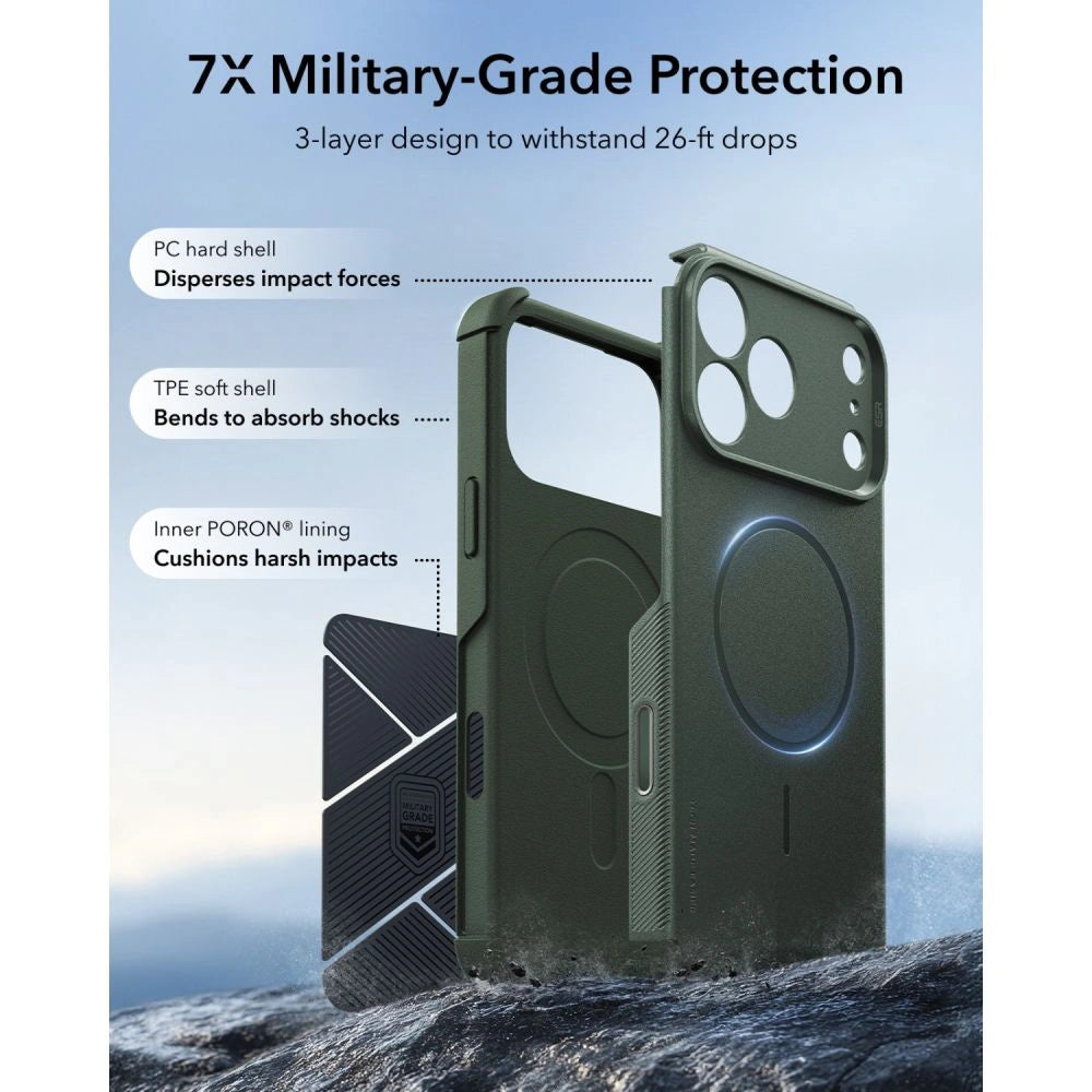 Etui ESR Cyber Tough MagSafe na iPhone 18 Pro Max / 17 Pro Max - zielone – zdjęcie 4