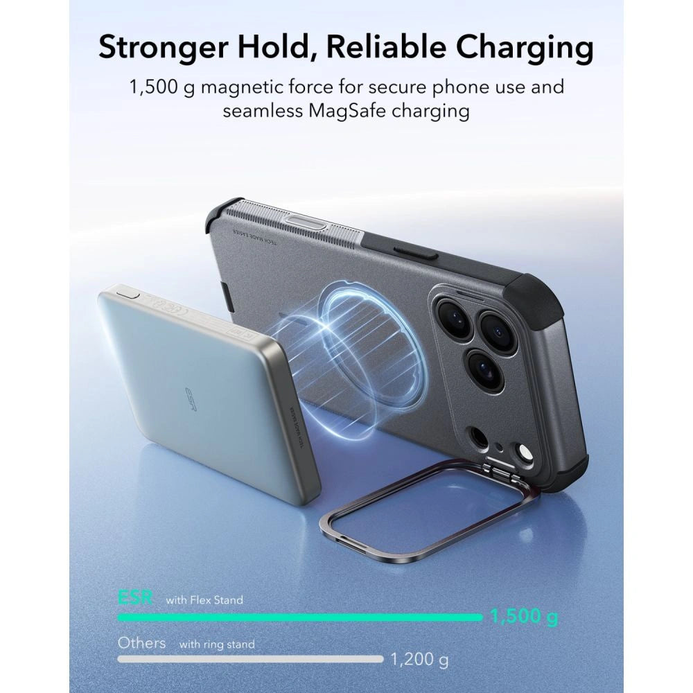 Etui ESR Cyber Tough Kickstand na iPhone 18 Pro Max / 17 Pro Max - szare – zdjęcie 7