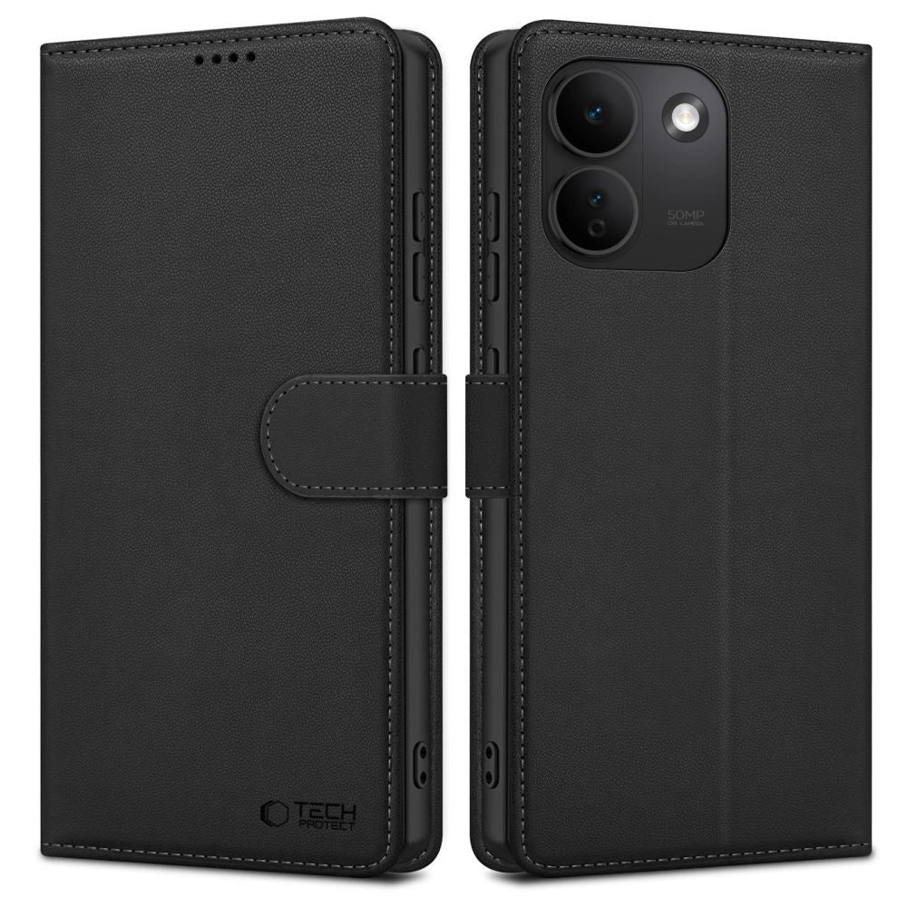 Etui Tech-Protect Wallet na Xiaomi Redmi Note 17 Pro Max 5G - czarne matowe