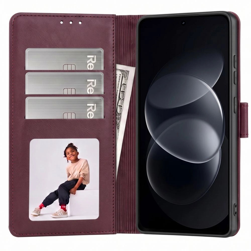 Etui Tech-Protect Wallet na Xiaomi Redmi Note 17 Pro 5G - burgundowe – zdjęcie 2