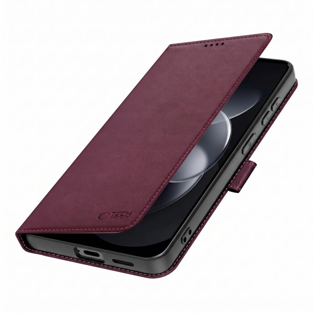 Etui Tech-Protect Wallet na Xiaomi Redmi Note 17 Pro 5G - burgundowe – zdjęcie 3