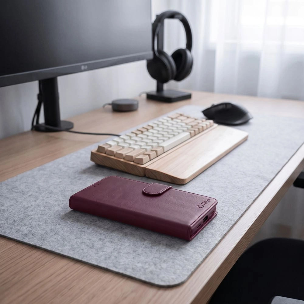 Etui Tech-Protect Wallet na Xiaomi Redmi Note 17 Pro Max 5G - burgundowe – zdjęcie 5