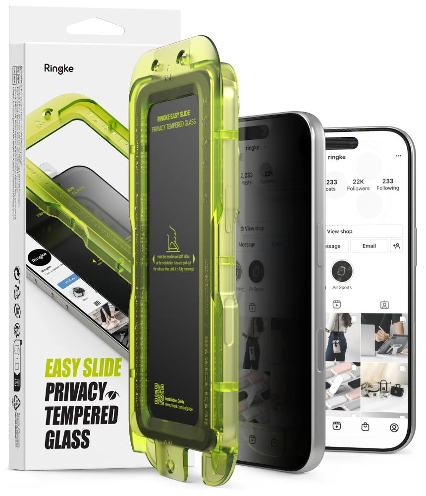 Szkło hartowane Ringke Easy Slide Privacy 2-Pack na iPhone 18 Pro Max