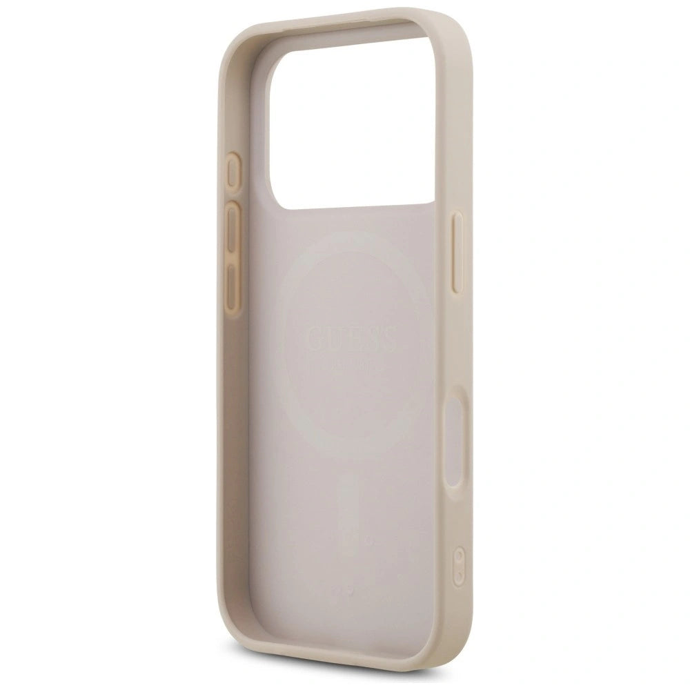Etui Guess Leather 4G Triangle Strass MagSafe na iPhone 18 Pro / 17 Pro - różowe – zdjęcie 7