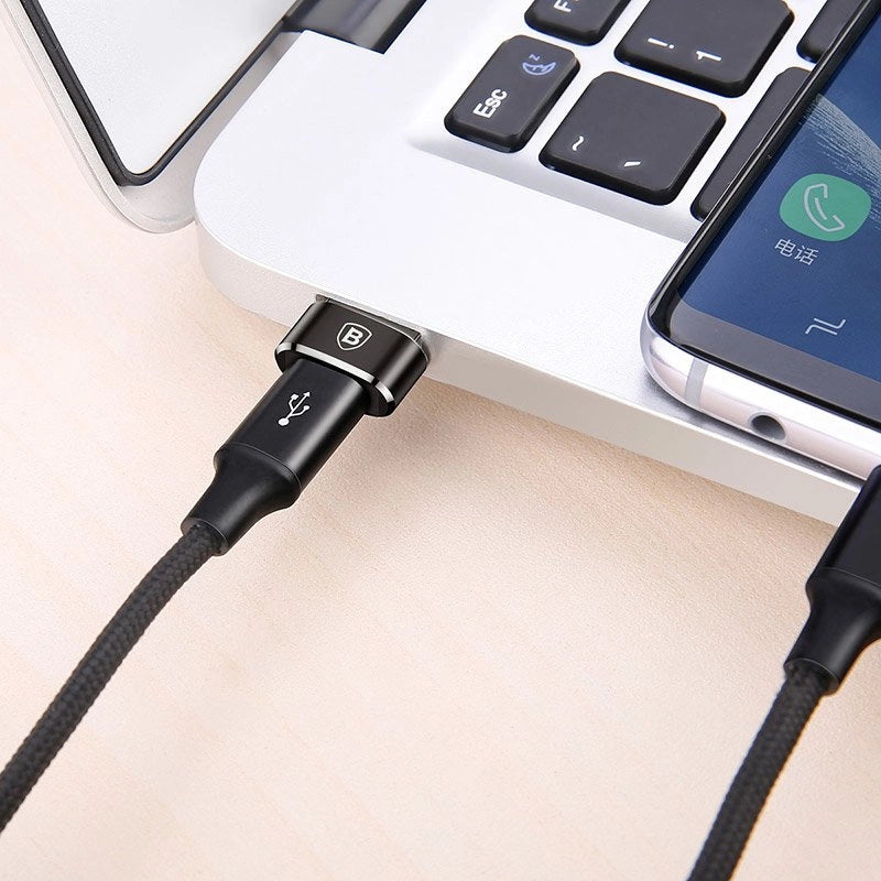Adapter Baseus Mini przejściówka z USB-C na USB-A - czarny – zdjęcie 12