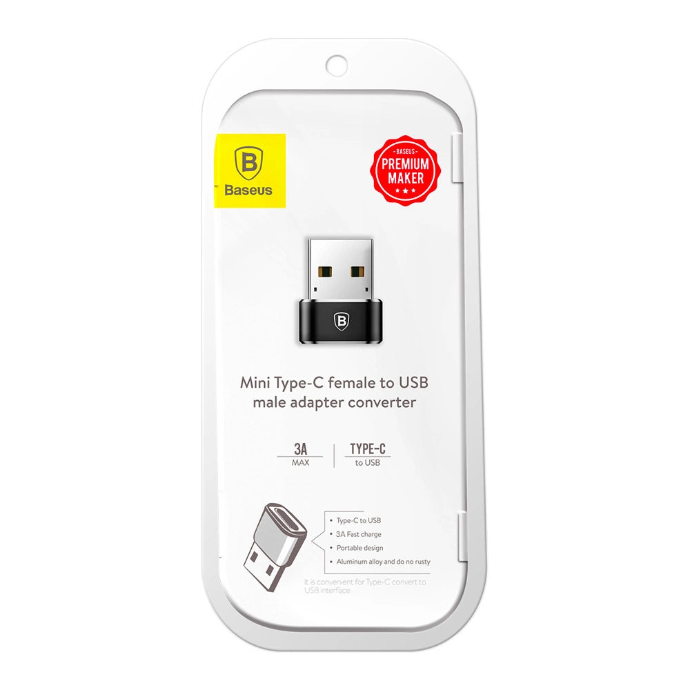 Adapter Baseus Mini przejściówka z USB-C na USB-A - czarny – zdjęcie 5