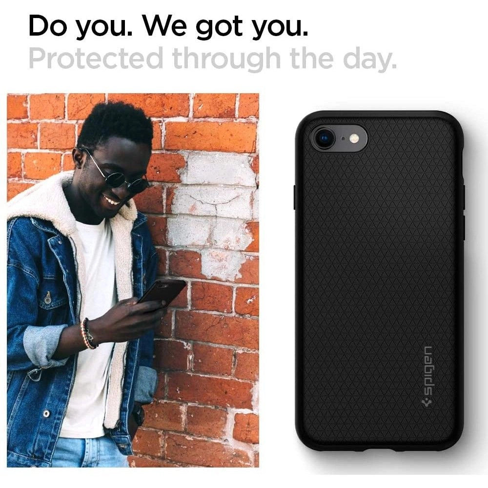 Etui Spigen Liquid Air na iPhone 7 / 8 / SE 2020 / SE 2022 - czarne – zdjęcie 7