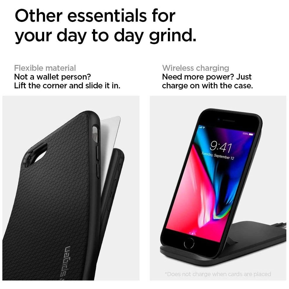 Etui Spigen Liquid Air na iPhone 7 / 8 / SE 2020 / SE 2022 - czarne – zdjęcie 4