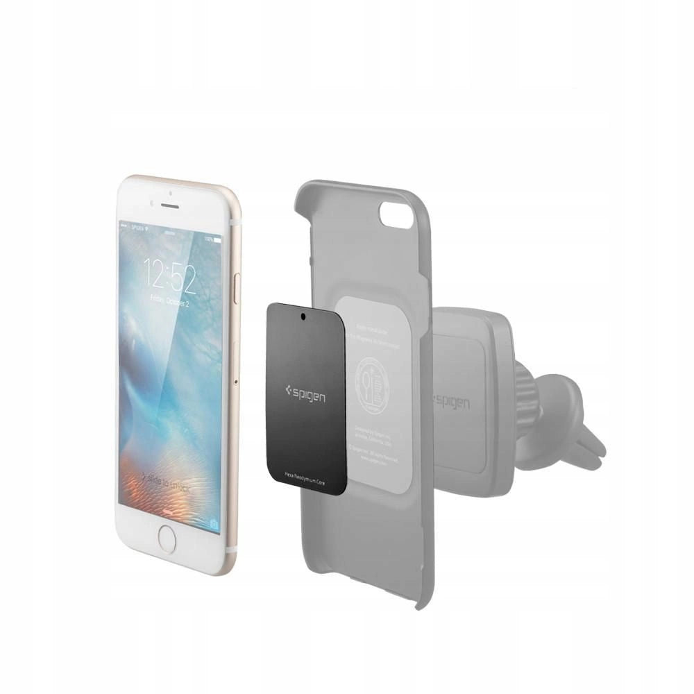 Blaszki magnetyczne Spigen MP-4P do samochodu - czarne – zdjęcie 10