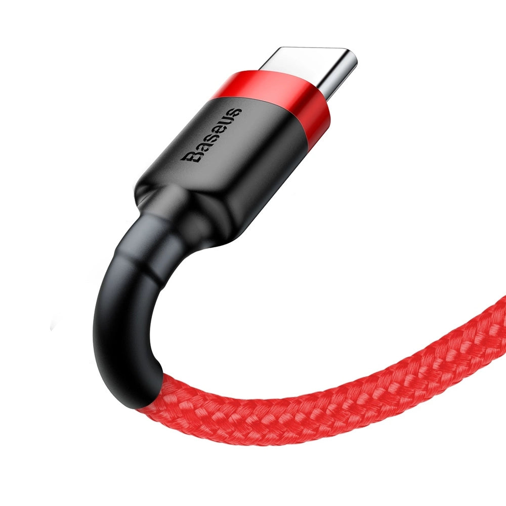 Kabel Baseus Cafule USB-A / USB-C QC 3.0 3A 1 m - czerwony – zdjęcie 2