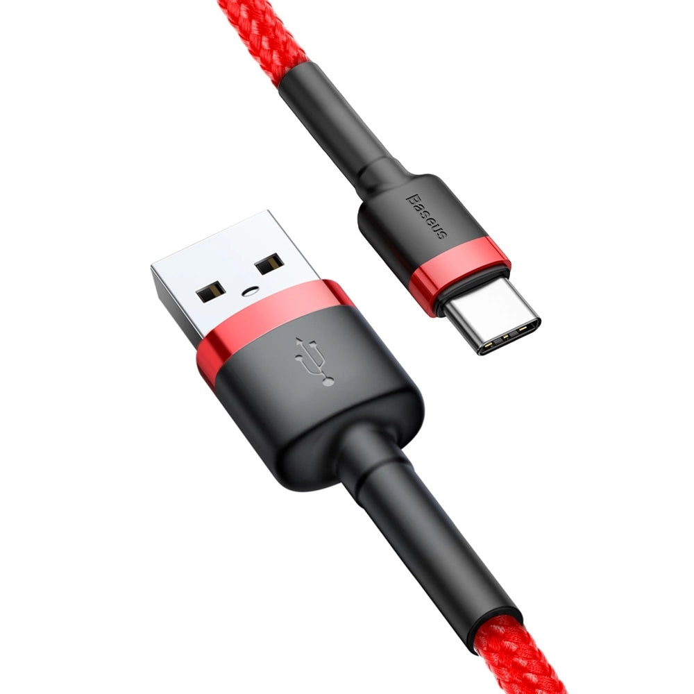 Kabel Baseus Cafule USB-A / USB-C QC 3.0 3A 1 m - czerwony – zdjęcie 7