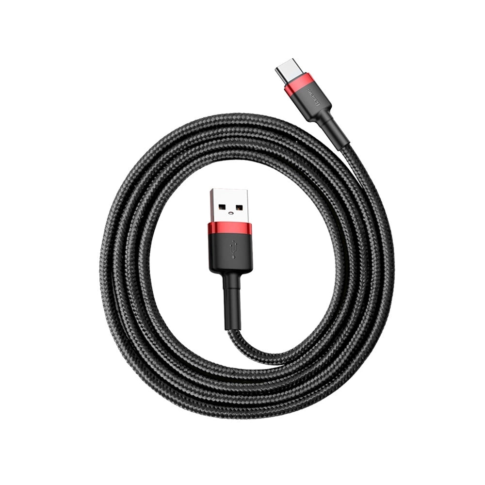 Kabel Baseus Cafule USB-A / USB-C QC 3.0 3A 1 m - czarno-czerwony – zdjęcie 8
