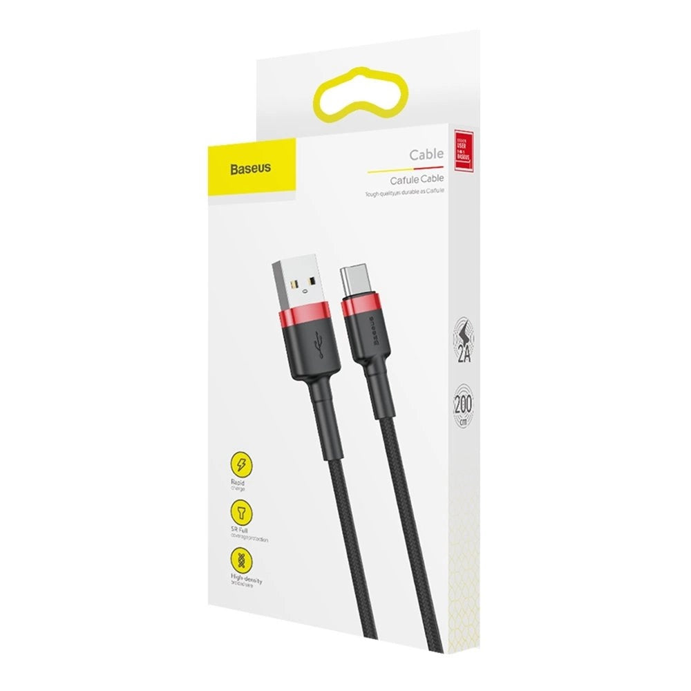 Baseus Cafule Cable wytrzymały nylonowy kabel przewód USB / USB-C QC3.0 2A – zdjęcie 9