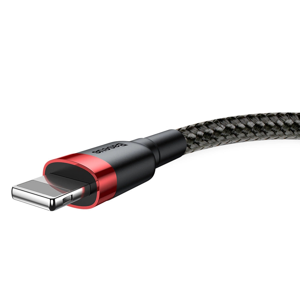Kabel Baseus Cafule USB-A / Lightning 1.5A QC 3.0 2 m - czarno-czerwony – zdjęcie 3
