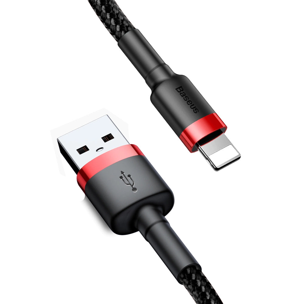 Kabel Baseus Cafule USB-A / Lightning 1.5A QC 3.0 2 m - czarno-czerwony – zdjęcie 6