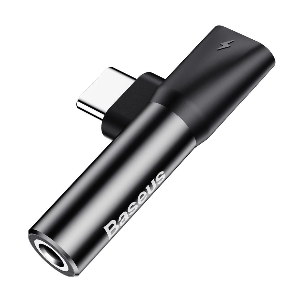 Baseus Audio na port USB-C + gniazdo słuchawkowe 3,5 mm czarny (CATL41-01)