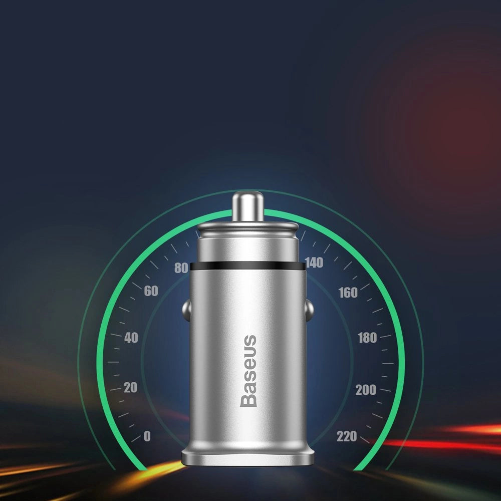 Baseus Square inteligentna ładowarka samochodowa 2x USB QC3.0 Quick Charge – zdjęcie 9