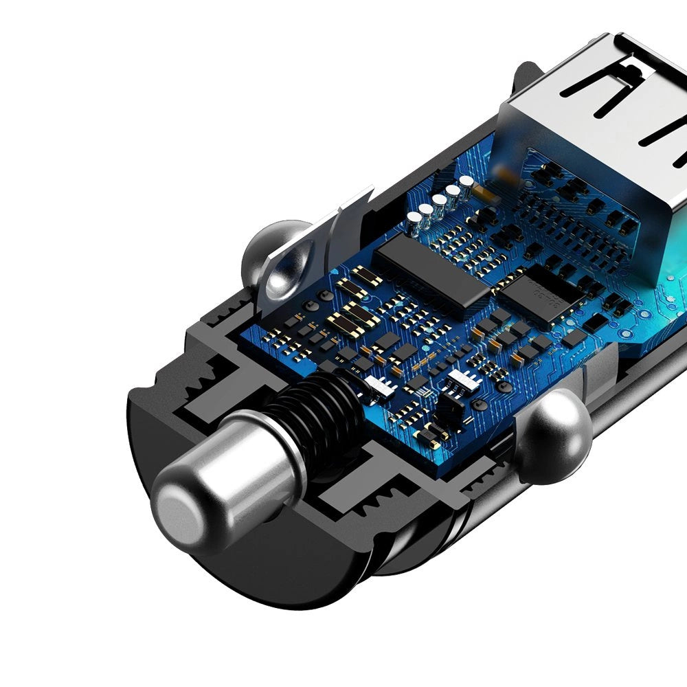 Baseus Circular inteligentna ładowarka samochodowa 2x USB QC3.0 Quick – zdjęcie 6