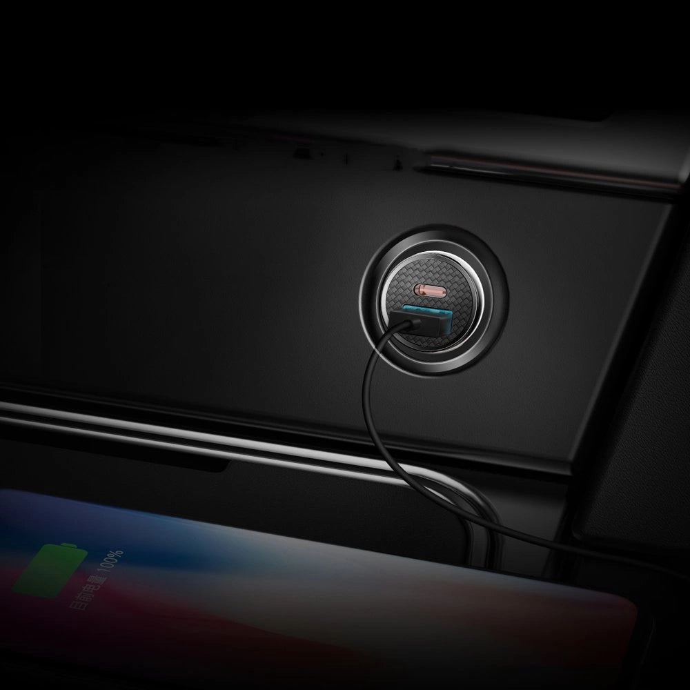 Baseus Circular PPS inteligentna ładowarka samochodowa z portami USB Quick