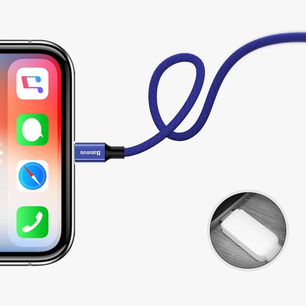 Baseus Yiven kabel przewód w materiałowym oplocie USB / Lightning 1,8M