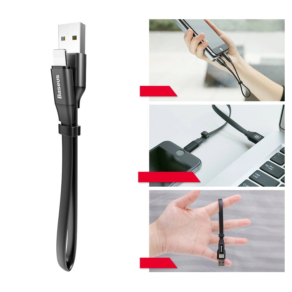 Kabel Baseus Nimble USB-A / Lightning 2A 0.23 m - czarny